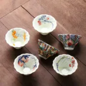 全球選品1館 生活百貨 青瓷手繪斗笠杯陶瓷家用主人杯功夫喝茶個人專用防燙手工斗笠茶盞