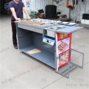 🔥商用燒烤車油炸鍋鐵闆燒流動地攤移動烤爐擺攤路邊攤小喫車 擺攤車 小喫車 小推車 擺地攤車 移動推車 夜市擺 洲布梵 