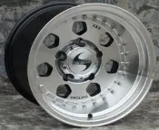 GT品牌4X4精品JIMNY吉米專用鋁圈15吋5孔139.7 10J ET-44中心孔110銀車邊