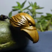 協貿國際日用品生活12館 陰沉木金絲楠木雕老鷹頭手把件文玩手把玩件掛件男士隨身把玩雕件