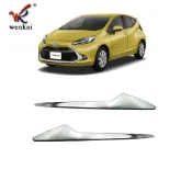 寓偉 適用于豐田21款Aqua改裝后視鏡電鍍防撞飾條 Prius C專用反光鏡