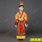 T·Z優選 兒童古裝皇帝漢服服裝男童隋唐太子古代古風全套寶寶龍袍演齣少爺