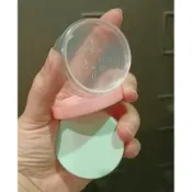 優-CP值超高 迷你攜帶款蜜粉空盒附粉撲~散粉分裝空盒/粉色/綠色(含粉撲)瓶瓶罐罐.化妝分裝空罐小容量分裝瓶 散粉
