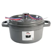 (店+)史大伯 圓形鑄鐵鍋 24cm 3.7L 石墨灰 法國製 平輸品{電磁爐 IH爐}湯鍋 燉鍋 炒鍋