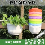 (店+)彩色壁掛花盆 壁盆 掛盆 塑膠花盆 花架 花器 盆栽 園藝造景 造型花盆【HOMEDEN霍登園藝】