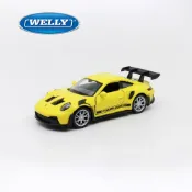 【WELLY 威利】4.75吋 保時捷 Porsche 911 GT3 RS 跑車模型 43835CW(黃色)