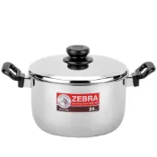 【ZEBRA斑馬牌】24cm TIGER 雙耳鍋 6.2L【304不銹鋼 湯鍋 煮鍋 魯鍋 火鍋 泡麵鍋】