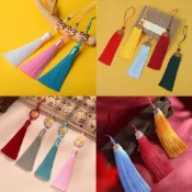 高品質流蘇 短胖 祥雲中國結吊飾 滌綸漢服古著服飾香包吊墜 Diy手工飾品配件材料