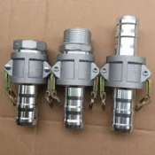 703🎁🎁鋁合金內外絲插管陰陽端快速對接頭油罐車卸油鋼絲公母對接扳把式