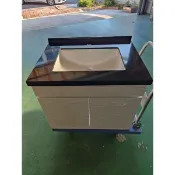 台北/台中實體店面 TOTO下崁盆LW1536TW+LG人造石檯面 75公分到120公分+ 防水浴櫃訂製