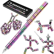 ⚡百變磁力筆學生磁鐵磁力電容解壓文具磁性創意筆芯減壓個性筆筆  原子筆  中性筆