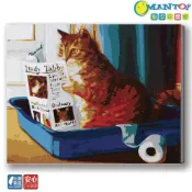 (店+)【Manto】喵皇萬歲-台灣製DIY數字油畫|超取專用大小