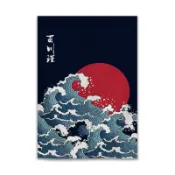 💕台灣出貨💕日式浮世繪廚房臥室衛生間門簾隔斷簾家用免打孔裝飾遮擋門簾子門簾兩片式 廁所 門簾 擋煞 布簾 客製化