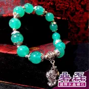 冰種 天河石 搭配 貔貅 葫蘆 造型手串《碞磊國際水晶礦石》【編號】CBBU0003