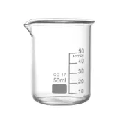 (店+)實驗室玻璃燒杯 玻璃量杯 玻璃瓶 玻璃杯 量杯 小玻璃瓶 玻璃器皿 加熱燒杯 寬口燒杯 50ml 690-GCL50