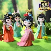 【今日下殺】國潮盲盒古風四大美人樹脂手辦公仔少女心漢服玩偶擺見女生節禮物