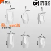 玉城商業企業社 【台灣公司】家用自動感應一體小便斗男士落地小便器掛墻式陶瓷小便池兒童尿兜