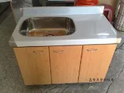一鑫餐具 【100公分水槽加平台 廚身型】洗碗槽洗衣槽不銹鋼水槽陽台水槽陽台洗衣槽