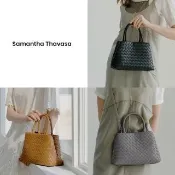SAMANTHA THAVASA小羊皮托特編織包(U)