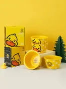 協貿國際日用品生活11館 【200-80】G.DUCK/小黃鴨 網紅碗碟套裝家用飯面碗餐菜盤子陶瓷餐