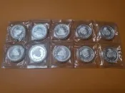 1996粘熊貓銀幣盎司紀念銀幣，中國人民銀行發性，圖按精緻，廠整版原封包裝未動手，附中國人民銀行，中國金幣總公