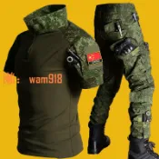 時悅商行 【台灣公司】作戰訓練服體能上衣戰術短袖夏季迷彩服蛙服薄款GEN3教官俄羅斯男