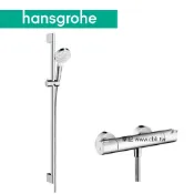 hansgrohe Crometta_Ecostat 淋浴龍頭附滑桿組 27813-40