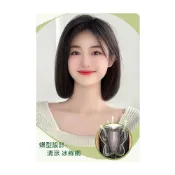 (店+)真髮假髮片 頭頂補髮片 全真髮 遮白髮 - 中分 瀏海造型 女生假髮 透氣 黑二髮品 TGT