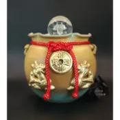 【奕臣陶藝】小貔貅甕滾球 ♡滾球流水♡沉水馬達、風水滾球、流水器、石來運轉、居家風水