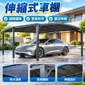 【伸縮式】車棚 停車棚 遮雨棚 遮陽棚 帳篷 家用移動車庫 庭院棚子 戶外停車帳篷