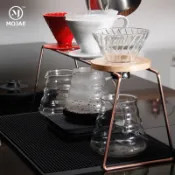 《July Coffee》MOJAE摩佳手沖架 三孔手沖架 黑色/古銅金色 金屬線條手沖架 咖啡濾杯支架 職人愛用