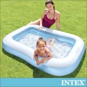 INTEX 長方形充氣泳池/攜帶浴池166x100x深25cm(90L)適2歲以上(57403)
