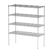 【dayneeds 日需百備】荷重型 150x60x180公分 電鍍（鎖管）四層架(鐵力士架/收納層架/展示架/層架/鐵架)