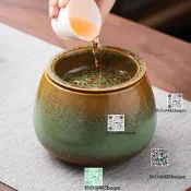 窯變覆古陶瓷茶渣缸大小號水盂建水廢水桶功夫茶道佩見茶水缸杯洗