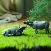 樂遊遊戶外用品館 中國風水牛擺件創意微景觀小馬裝飾品盆景假山擺飾造景桌面小動物
