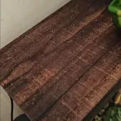 復古陶瓷流水灌支撐板原木炭燒魚缸水缸墊板DIY造景庭院魚缸