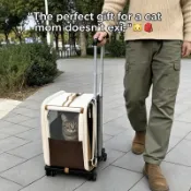 Gift🎁貓咪行李箱 寵物拉桿箱 可背可拉雙肩貓包 狗狗外出透氣航空箱生日禮物 送禮物