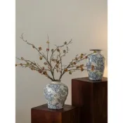 (店+)青花瓷花瓶擺件客廳插花水培新中式輕奢高級感中古陶瓷復古