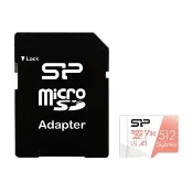 【SP 廣穎】512GB Superior A1 V30 microSDXC Card 附轉卡(手機、平板、相機、空拍機、運動攝影機)