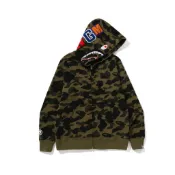 A BATHING APE BAPE SHARK ZIP HOODIE 鯊魚 外套 綠 黃 迷彩 1M30115007