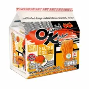 (店+)【MAMA】OK鹹蛋黃乾拌麵 泰國進口泡麵 炒麵 乾麵 85g 4入 購滿地