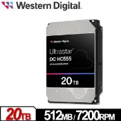 WD Ultrastar DC HC555 20TB 3.5吋 SATA 企業級硬碟