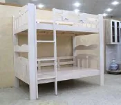 【歐風別館】水瓶座洗白色全實木雙層床【基隆至台中免運費】【全館滿萬享12期0利率】