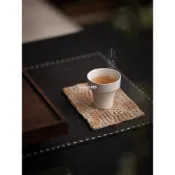✨臺灣出貨✨圭隱堂粉引粗陶功夫茶杯家用復古侘寂主人杯品茗杯個人單杯聞香杯