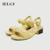 IELGY 2025 法式女式高跟厚底涼鞋