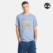 Timberland 男款灰藍色LOGO短袖T恤|A5SVKB88