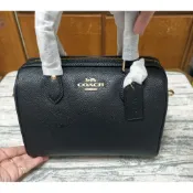 全新Coach真皮黑色大容量波士頓包