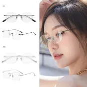 (店+)【KEDDY】無邊框眼鏡-文青眼鏡-純鈦眼鏡-眼鏡-鏡框-鏡架-無框眼鏡-無度數眼鏡-女生眼鏡-全鈦眼鏡架-情侶眼鏡-生日禮物