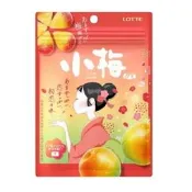 +東瀛go+ LOTTE 樂天 小梅軟糖 49g 小梅糖 酸梅糖 和歌山南高梅 梅子軟糖 花瓣造型軟糖 日本原裝進口