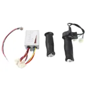 【Lixada】油門把手帶 4 個指示燈 24V 350W 控制器航空插頭充電端口,適用於電動自行車三輪車摩托車